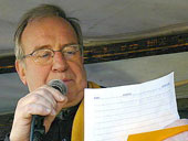 Stankowski auf der Demonstration 'Kein Krieg im Irak' (2003)